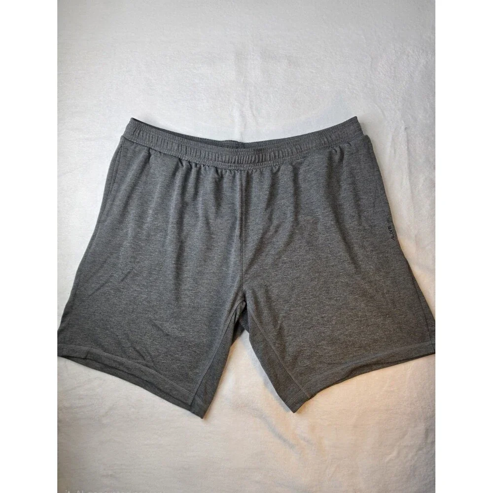 Alive Qwick-dry Mens Gray Athletic Shorts Waistband With Drawstring Size 3XL
